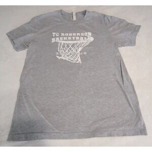 Canvas TC Roberson Basketball Shirt Mens Large Gray Good Rams Motivational Tee